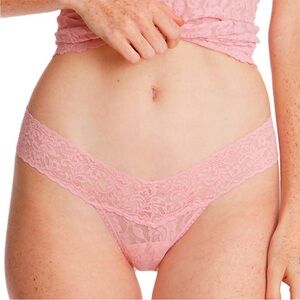 Hanky Panky Meadow Rose Pink Lace Low Rise Thong OS